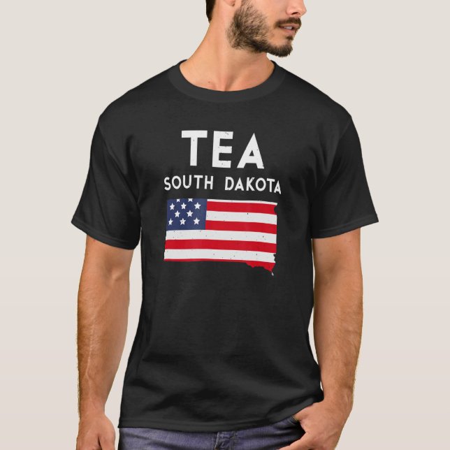 Camiseta Tea South Dakota EUA State America Viagem South Da (Frente)