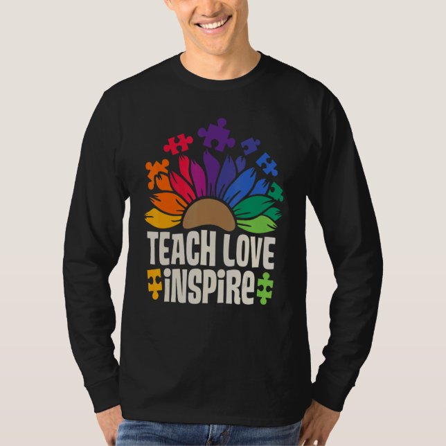 Camiseta Teach Love Inspire SPED Teacher Speducator Special (Frente)