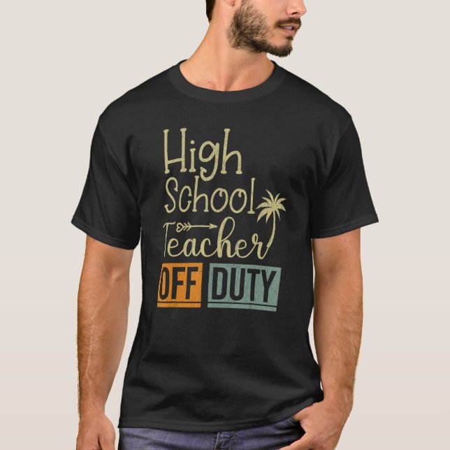 Camiseta Teache De Segundo grau No Final Do Verão (Frente)