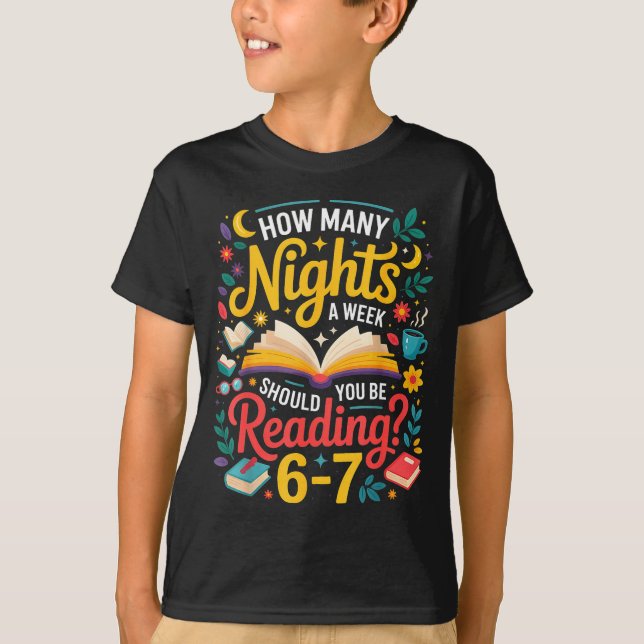 Camiseta Teacher 67 How Many Nights A Week Should You Be Re (Frente)