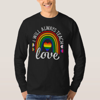 Camiseta Teacher Ally LGBT teaching love rainbow Pride Mont
