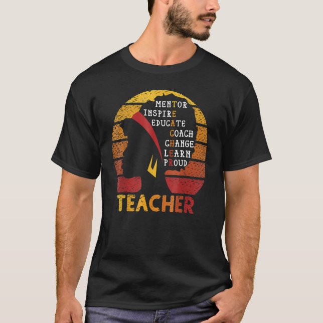 Camiseta Teacher Black History Month Afro African Prde Men  (Frente)