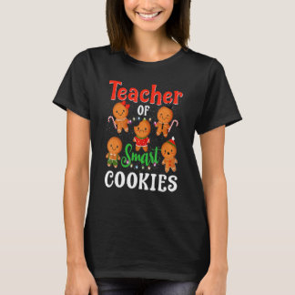 Camiseta Teacher Christmas Teacher Of Smart Cookies