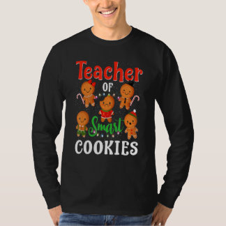 Camiseta Teacher Christmas Teacher Of Smart Cookies