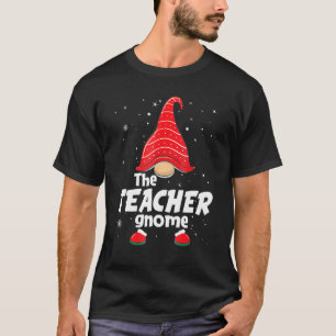 Camiseta Teacher Gnome Matching Family Group Christmas Part