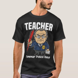 CAMISETA TEACHER - GRAMMAR POLICE CHIEF
