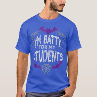 Camiseta Teacher Halloween Funny Bat Kindergarten Preschool