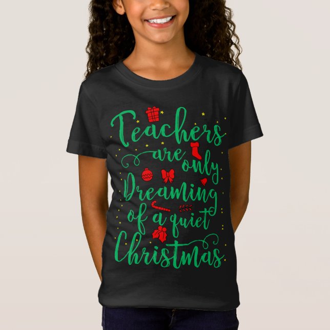 Camiseta Teacher natalino Sonhando com um Silêncio (Frente)