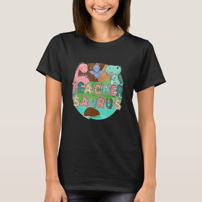 Camiseta Teacher Saurus Dinosaur Theme Classroom  Back to S (Frente)