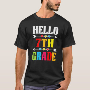 Camiseta Teacher Student Hello 7th Grade Back To School