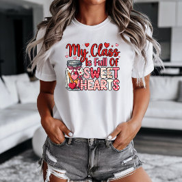 Camiseta Teacher Sweet Heart Valentine's T-shirt