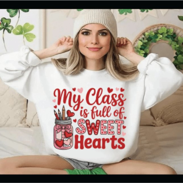 Camiseta Teacher Valentine Sweet Hearts (Criador carregado)