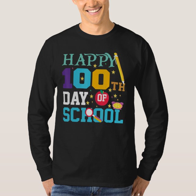 Camiseta Teachers Pre K Kindergartens  Happy 100th Day Of S (Frente)