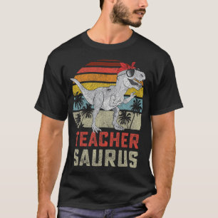 Camiseta Teachersaurus T Rex Dinossaur Professora Surus Fam