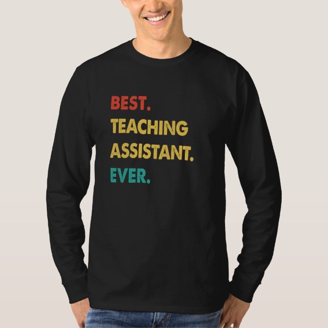 Camiseta Teaching Assistant Retro Best Teaching Assistant E (Frente)