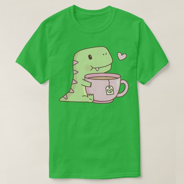 Camiseta Teacup Bonito Dino Hugging (Frente do Design)