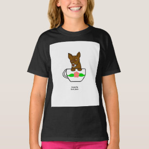 Camiseta Teacup Chihuahua Girls Black Basic T Shirt
