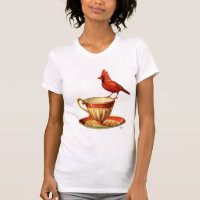 Teacup E Cardinal Vermelho