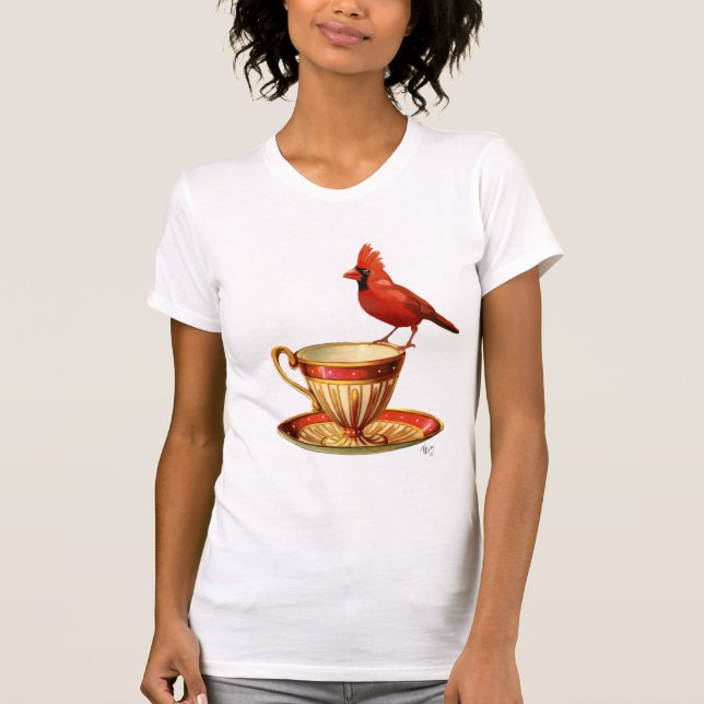 Camiseta Teacup E Cardinal Vermelho (Frente)