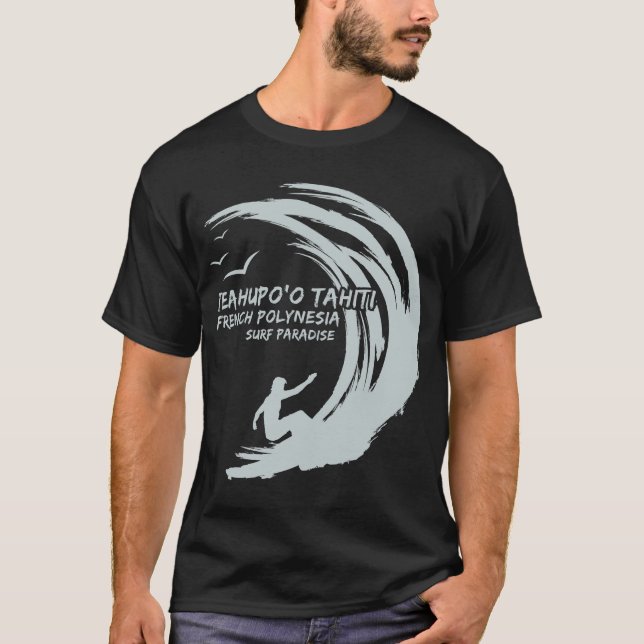 Camiseta Teahupoo-Tahiti-França-Polinésia-Surf (Frente)