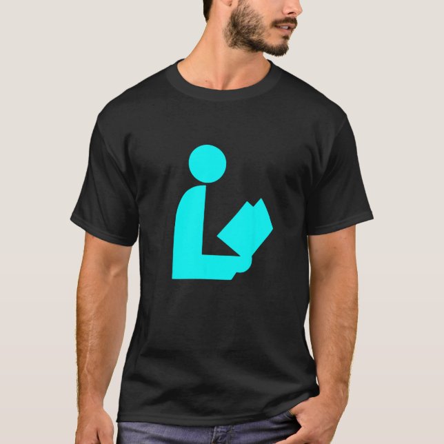 Camiseta Teal Aqua Library Road Sinal Bibliotecário Summer  (Frente)