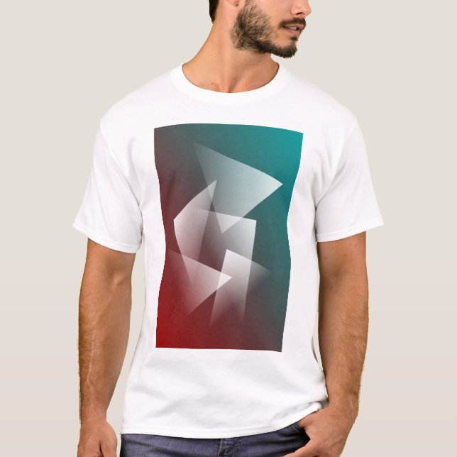 Camiseta teal burgundy branco (Frente)
