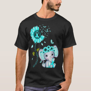 Camiseta Teal de Consciência da Cistite Intersticial Hippie