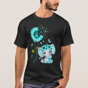 Camiseta Teal de Consciência da Cistite Intersticial Hippie