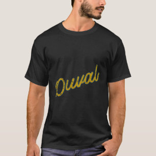 Camiseta Teal Duval E Script Dourado