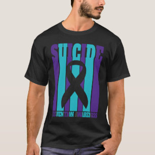 Camiseta Teal e roxa Suicídio Sensibilização Mental