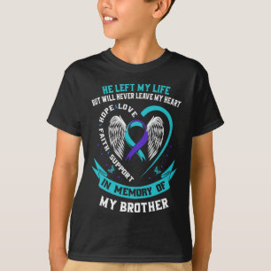Camiseta Teal E Roxo Em Memória Do Meu Irmão Suicida Aw