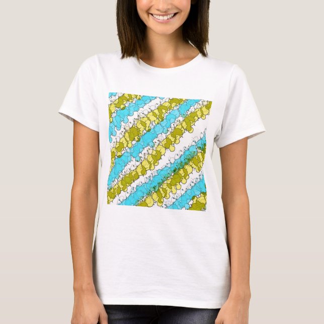 Camiseta Teal e Splatter Amarelo (Frente)