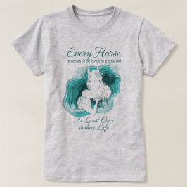 Camiseta Teal Horse Lover - Meninas e Cavalos