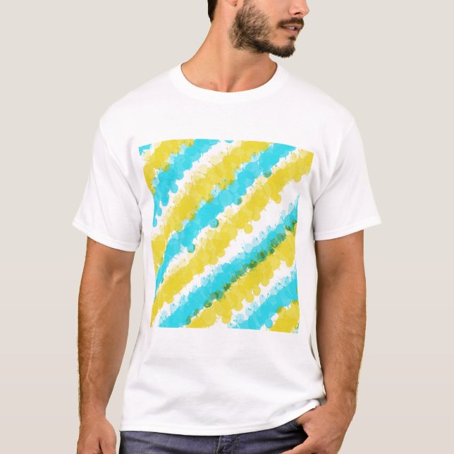 Camiseta Teal & Lemon Bright Splatter (Frente)