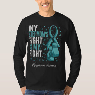 Camiseta Teal Ribbon Stepme Sensibilização para a Disautono