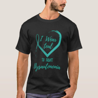Camiseta Teal vista Para Potes Sensibilização Para A Disaut