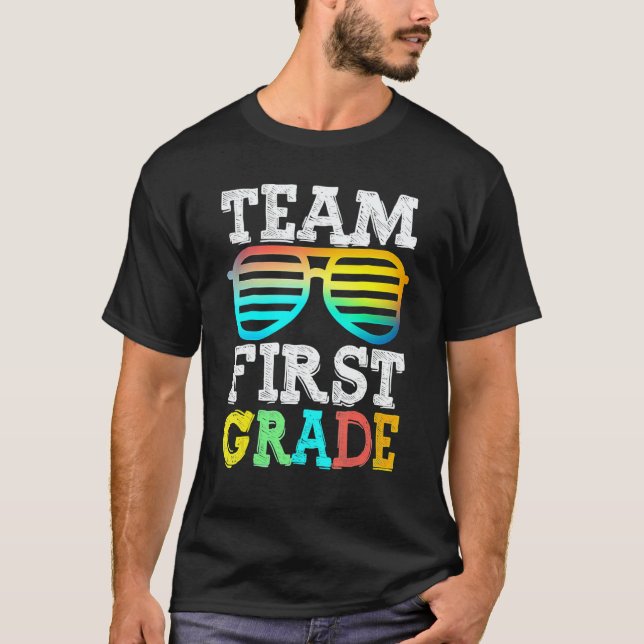 Camiseta Team 1st Grade Squad First Teacher Student Back To (Frente)