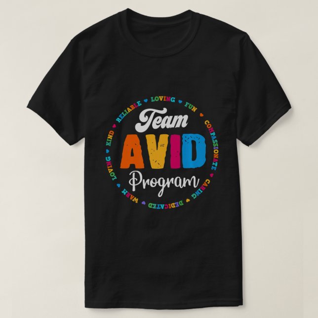 Camiseta Team AVID Program Educator Teacher Appreciation Gr (Frente do Design)