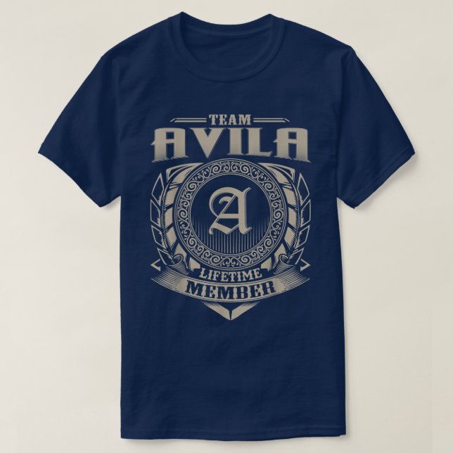 Camiseta Team AVILA Lifetime Member Vintage AVILA Family  (Frente do Design)