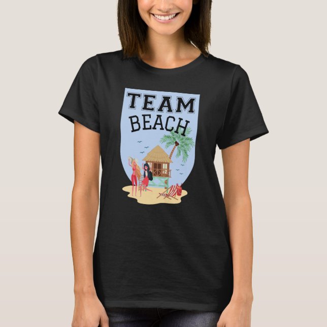 Camiseta Team Beach Palm Tree Hut (Frente)