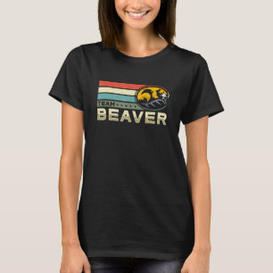 Camiseta Team Beaver Retro Adora Animais de Zoológico Anima