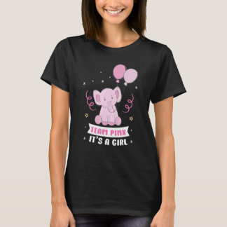 Camiseta Team Blue It's A Girl Pregnancy Elephant Gender Re