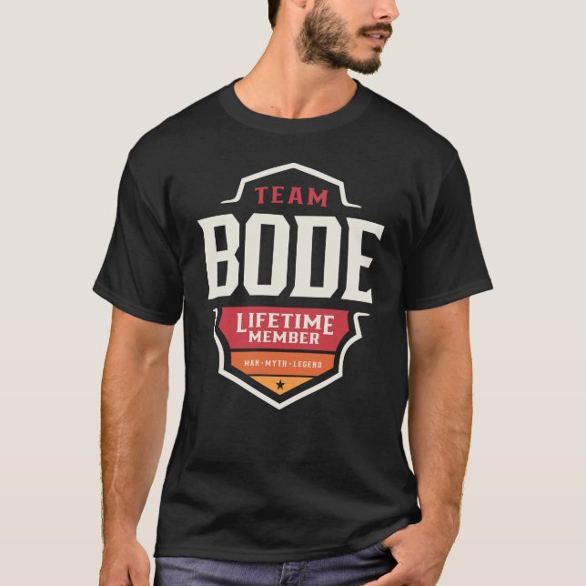 Camiseta Team Bode Lifetime Member Funny Name Bode (Frente)