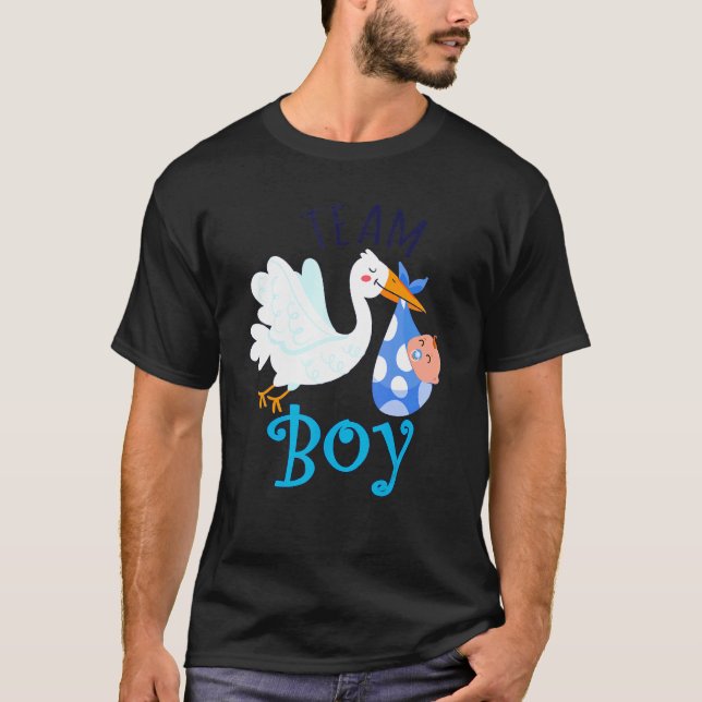 Camiseta Team Boy Bird Gender Revement Party Men Parent (Frente)