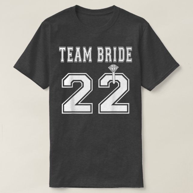 Camiseta Team Bride 2022 Bridal Shower Matching  (Frente do Design)