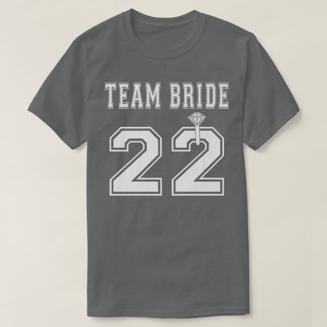 Camiseta Team Bride 2022 Bridal Shower Matching  (Frente do Design)