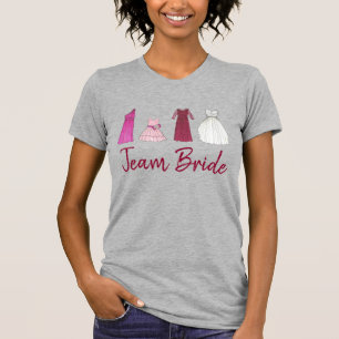 Camiseta TEAM BRIDE Casamento Festa de Noiva Veste Tee