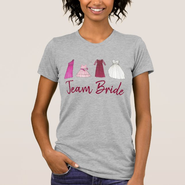 Camiseta TEAM BRIDE Casamento Festa de Noiva Veste Tee (Frente)