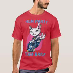 Camiseta Team Bride Party Kitten Girls Hen Party T-Shirt