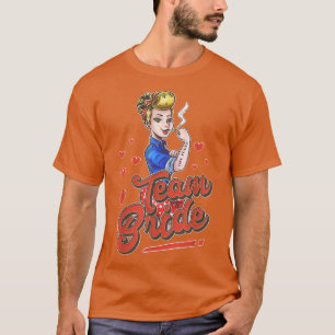 Camiseta Team Bride Rock N' Roll Rockabilly Team Bride Vint